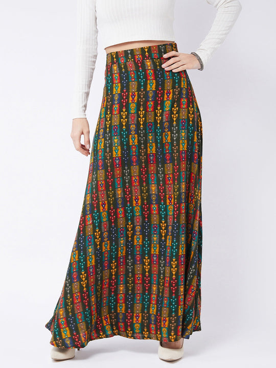 Pine Green Long Skirt