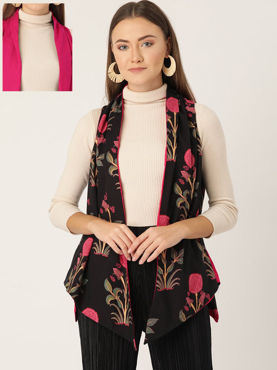 Reversible Shrug Pink & Black