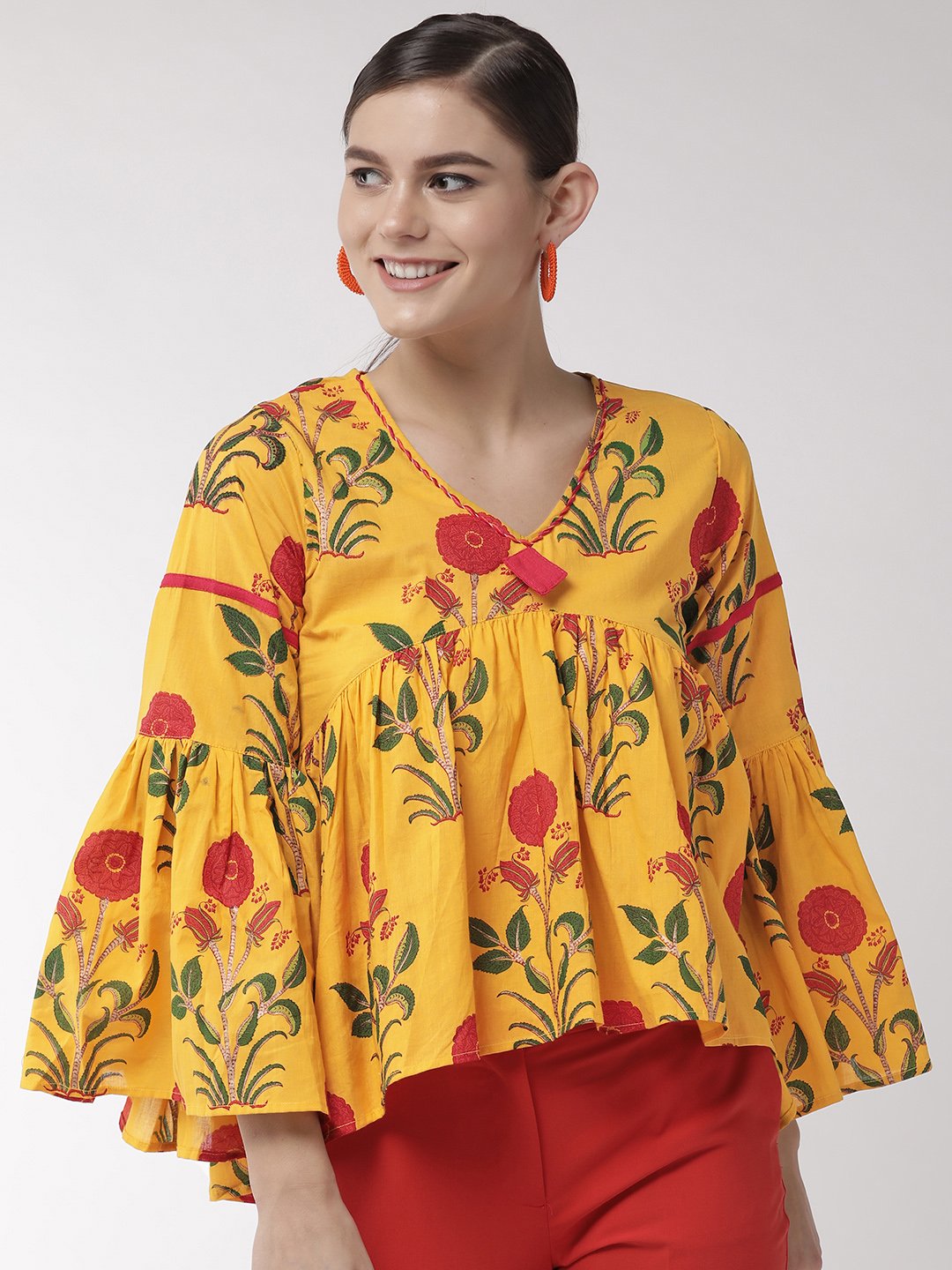 Yellow Flower and Leaf Top