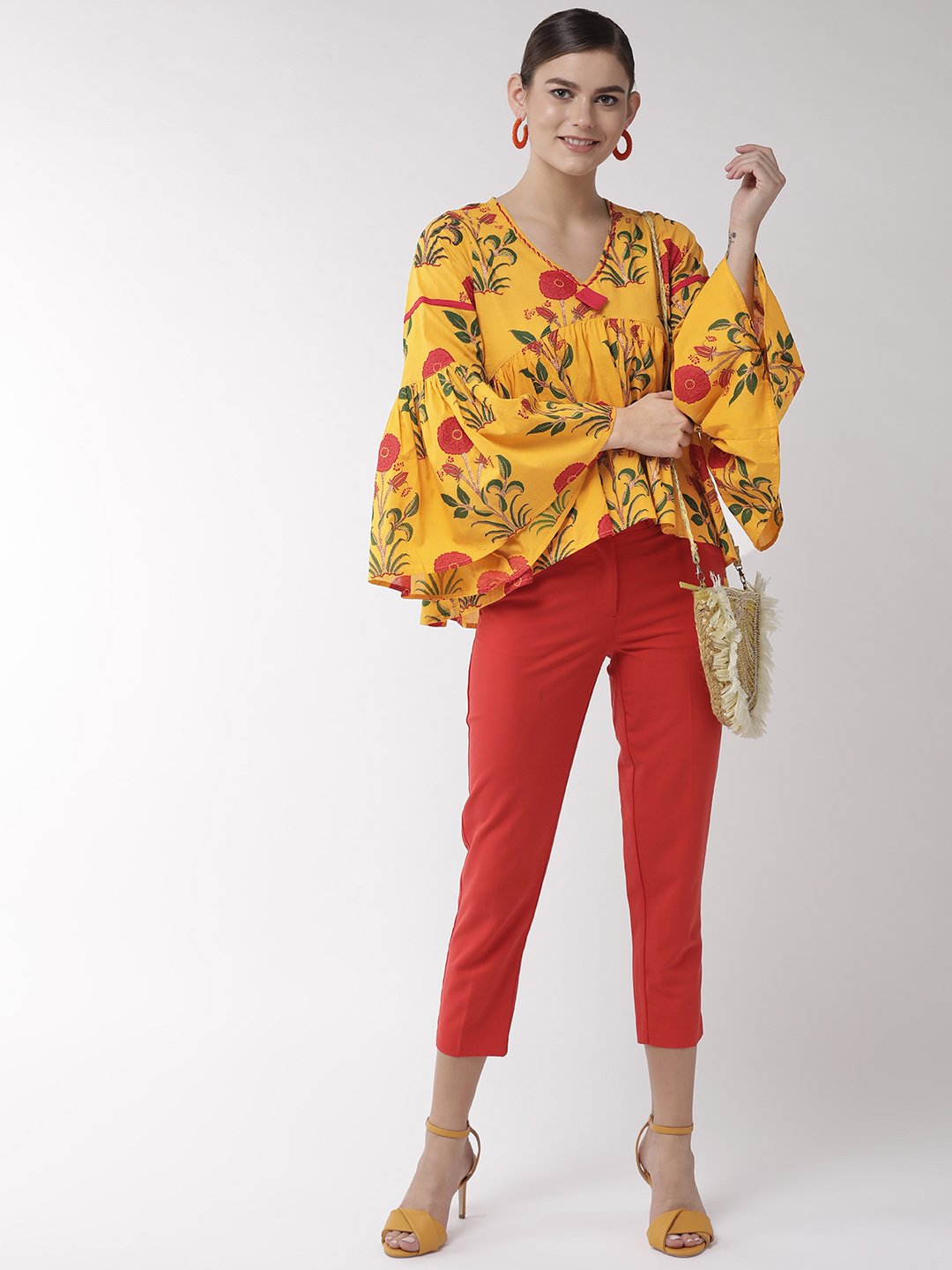 Yellow Flower and Leaf Top