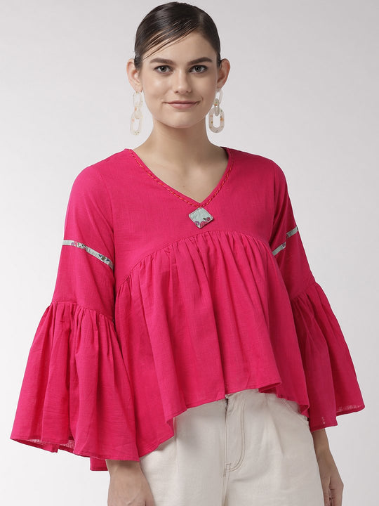 Pink Solid Top