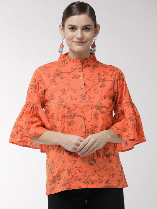 Orange Branches Top