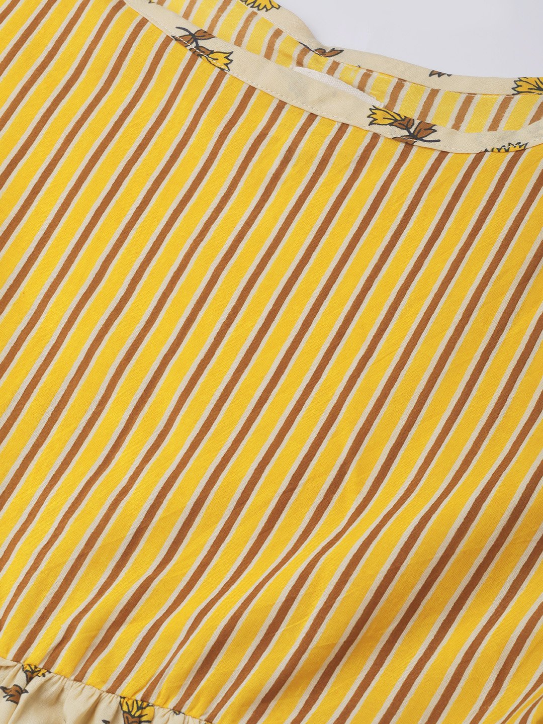 Yellow Stripes Peplum Top