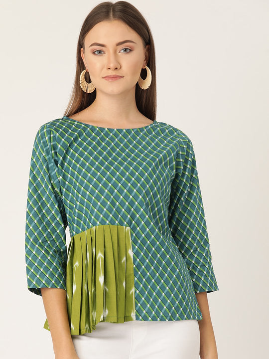 Green Frill Top