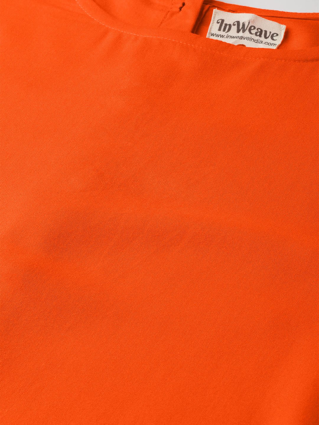 Orange Top With  White Stole