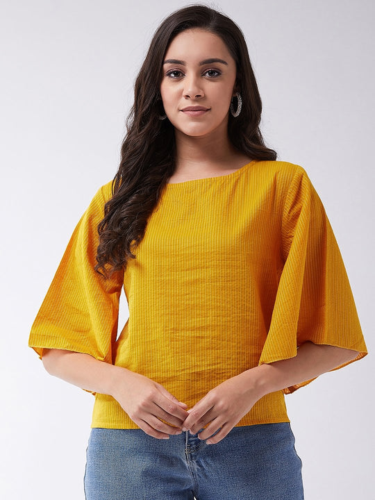 Mustard Kantha Top