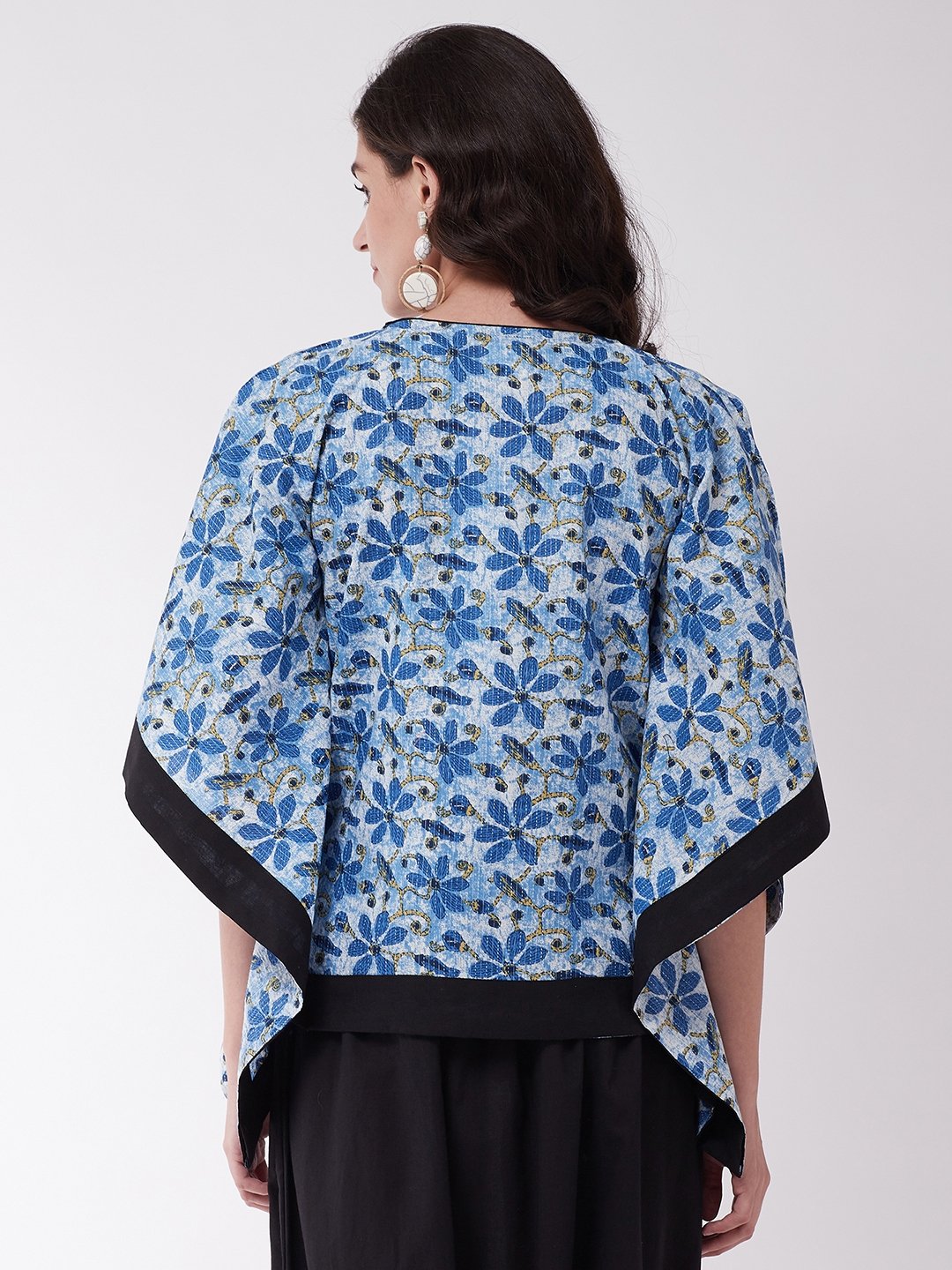 Indigo Kantha Kaftan Top