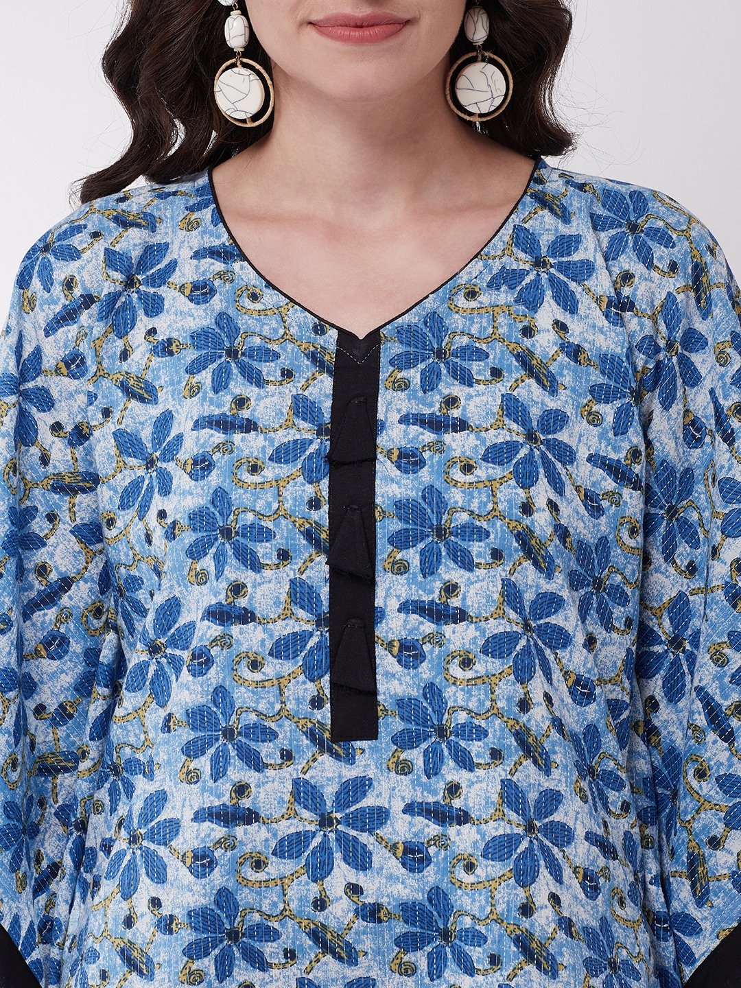Indigo Kantha Kaftan Top