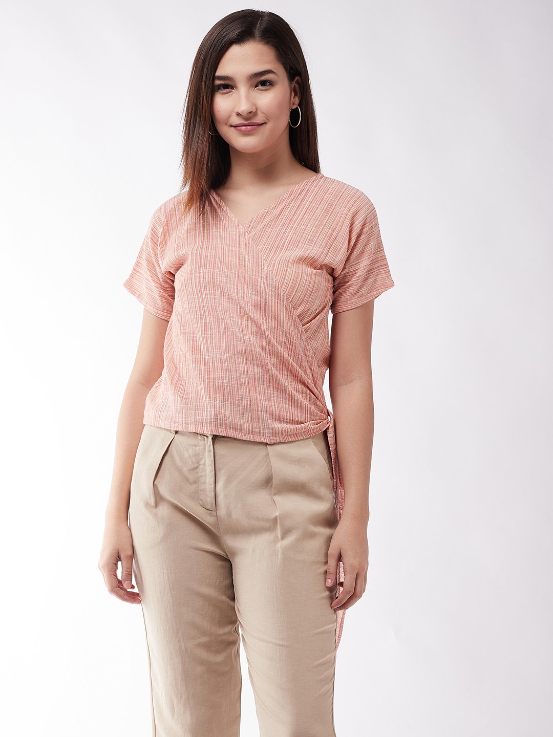 Carrot Handloom Wrapped Top