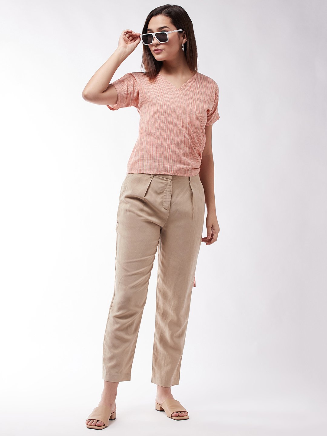 Carrot Handloom Wrapped Top