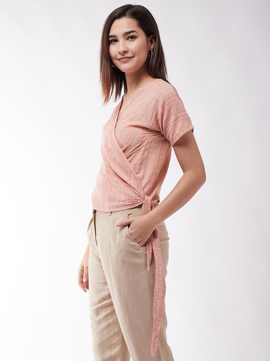 Carrot Handloom Wrapped Top