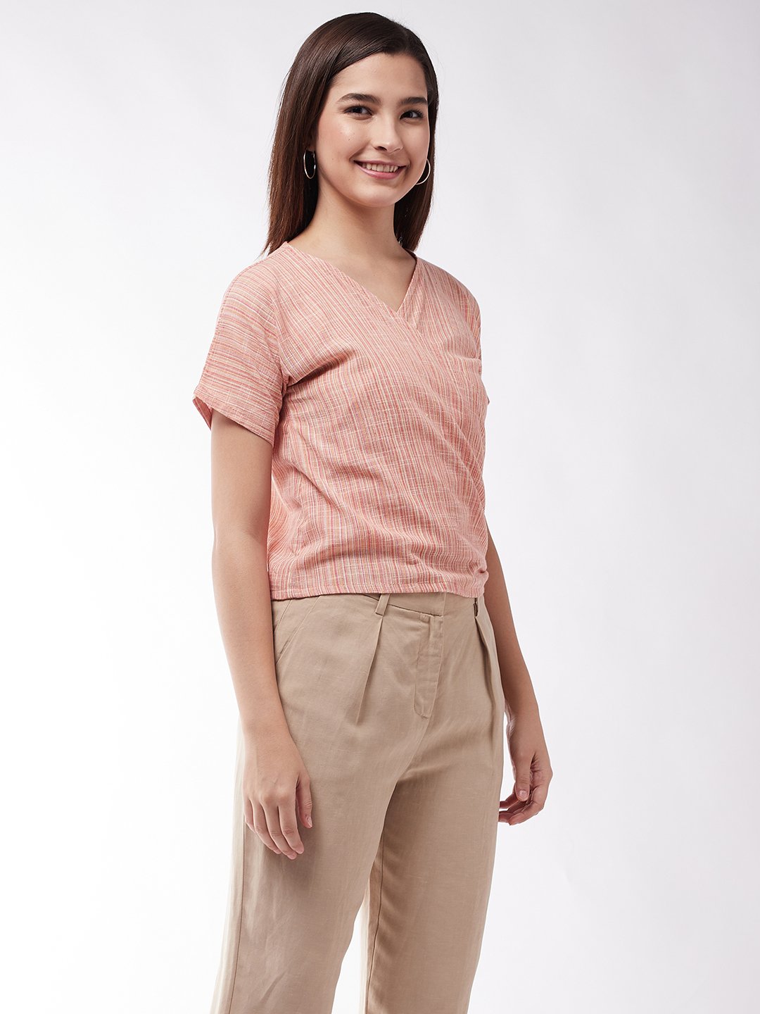 Carrot Handloom Wrapped Top