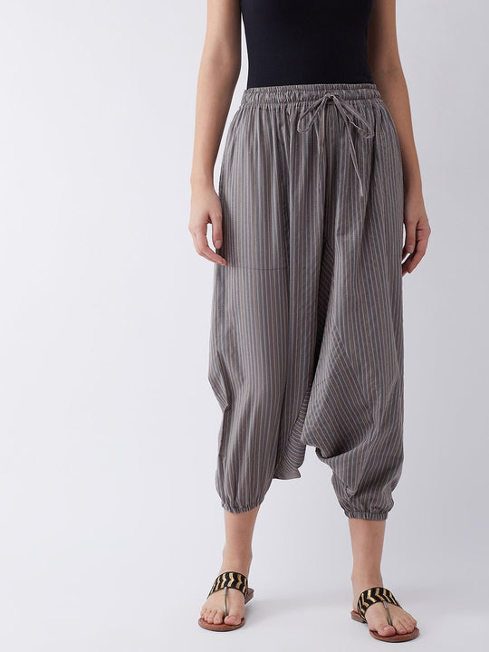 Grey Kantha Harem Pant