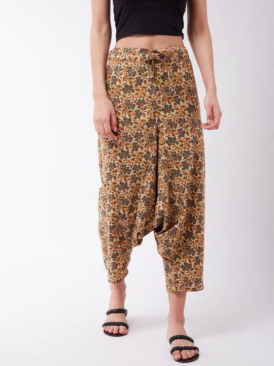 Light Brown Kalamkari Harem Pant
