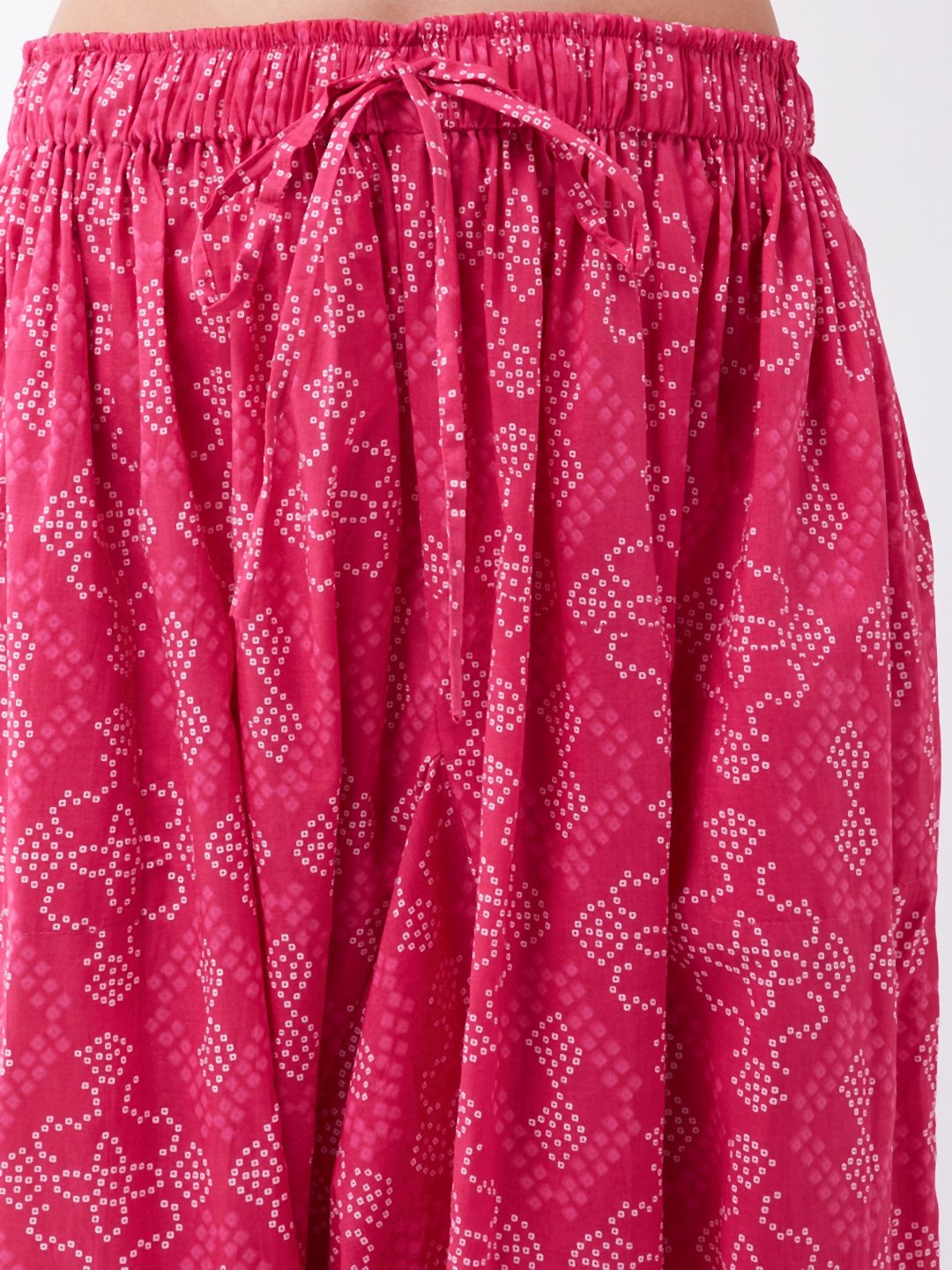 Pink Bandhini Harem Pants
