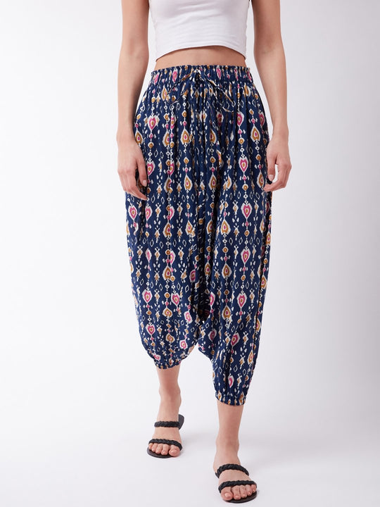 Blue Patola Harem Pants