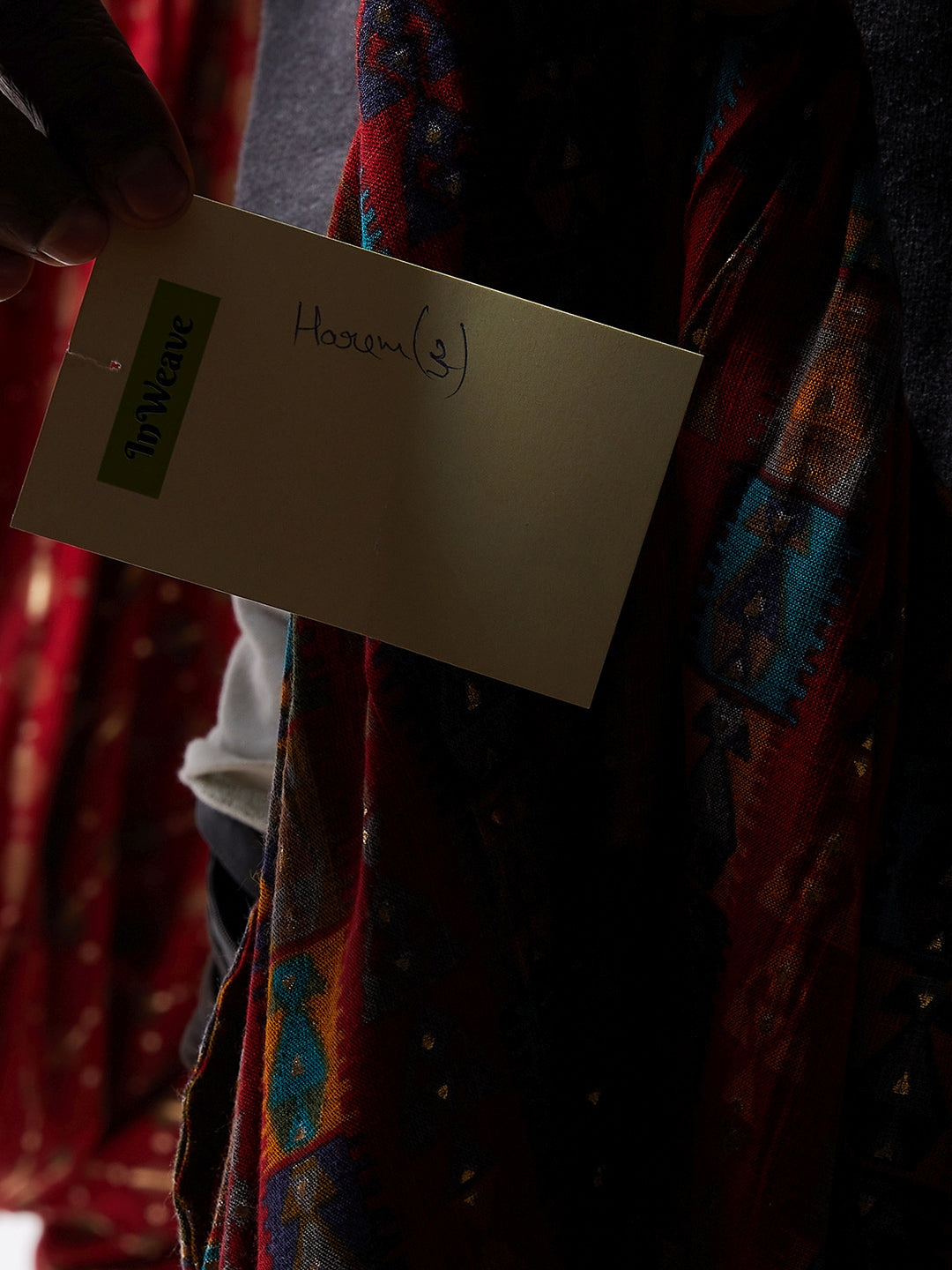 Red Abstract Printed Harem Pant