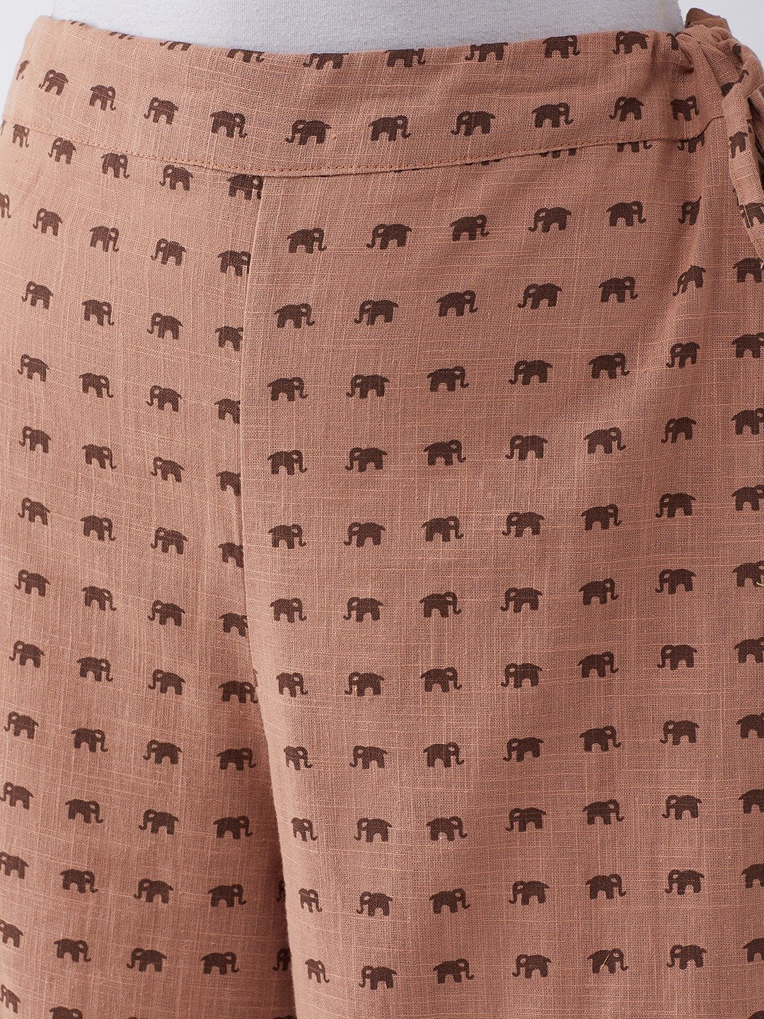 Pallazo In Brown Elephant Print