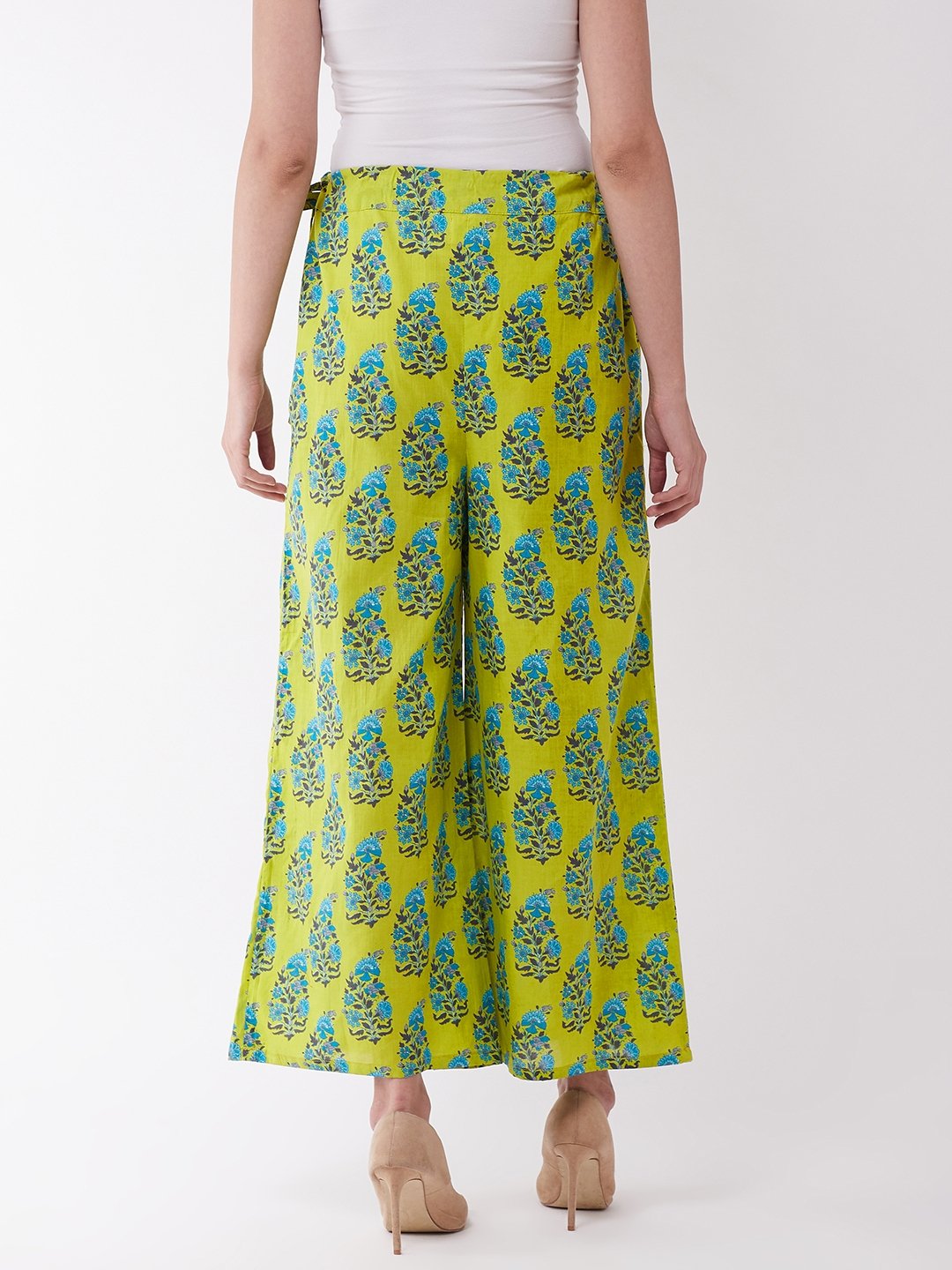 Lime Green Blue Boota Palazzo