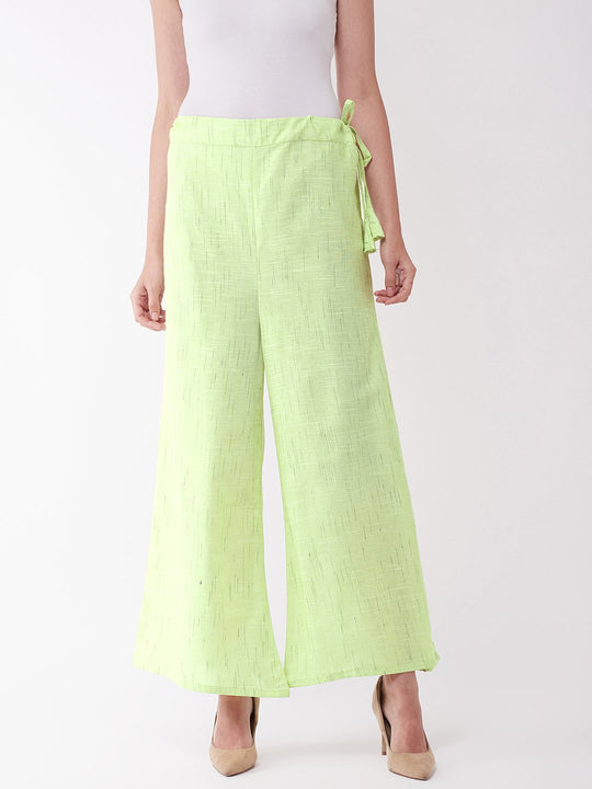 Green Handloom Palazzo