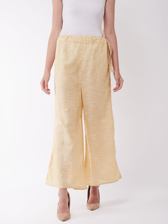 Mustard Handloom Palazzo