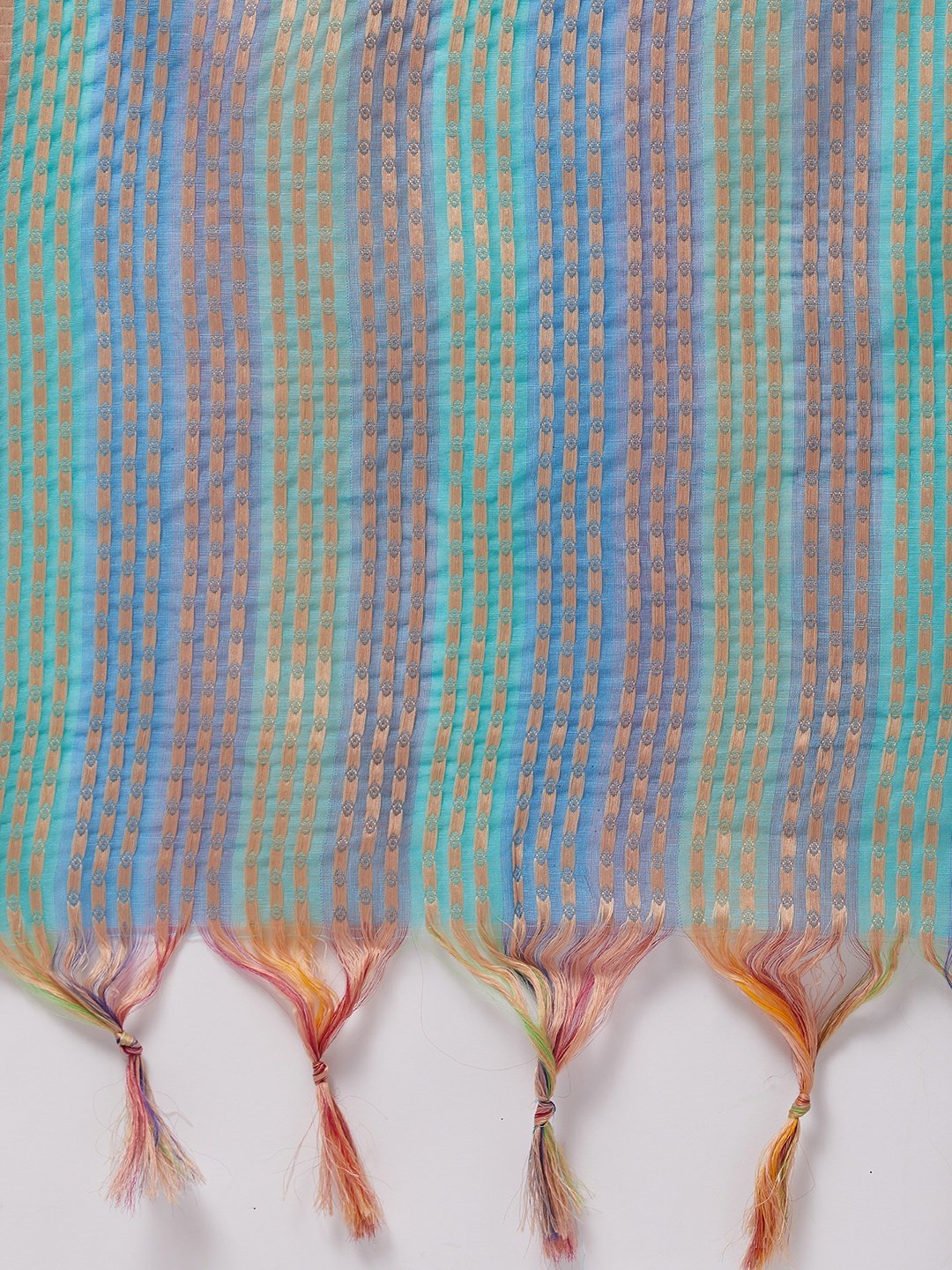 Chanderi Blue-Gold Dupattas