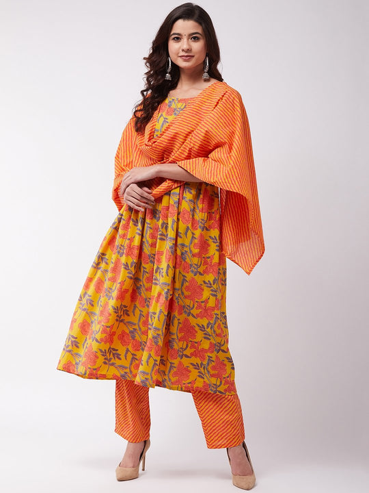 Orange Mustard Lahriya Dupattas