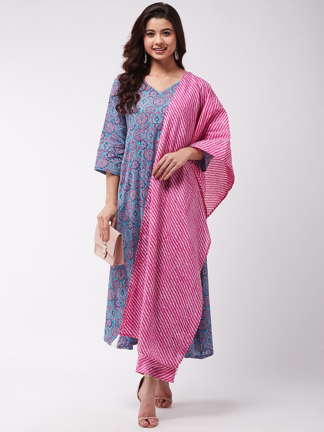 Pink Lahriya Dupatta
