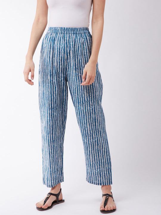 Indigo Striped Pant