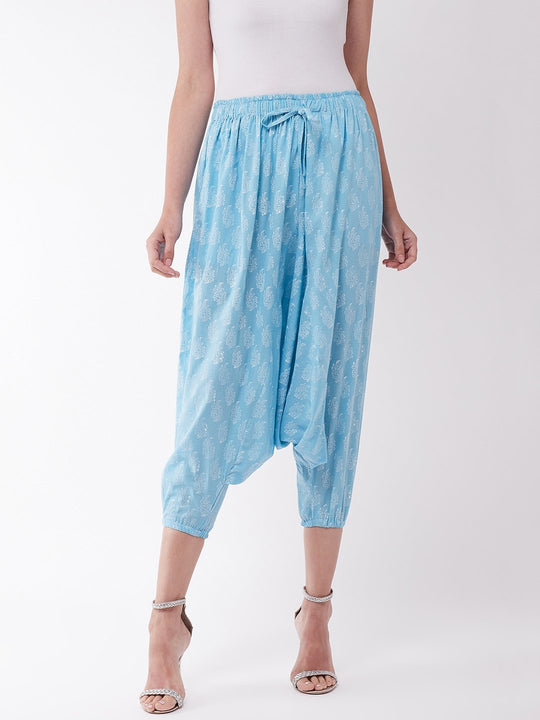 Sky Blue Block Print Harem