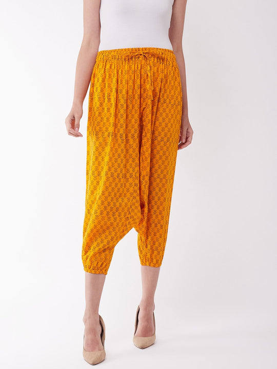 Bright Mustard Block Printed Harem