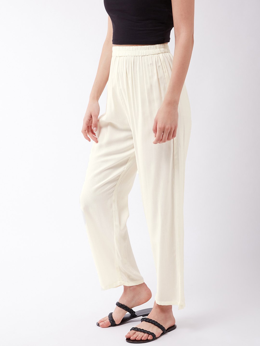 H&M+ Low-waisted parachute trousers - Cream - Ladies | H&M