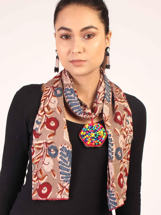 Brown Traditional Stole Neckpiece
