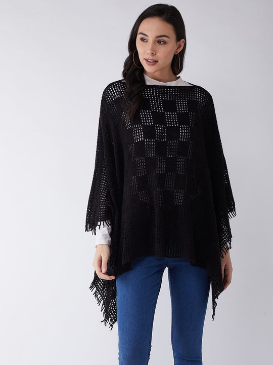 Black Net Poncho