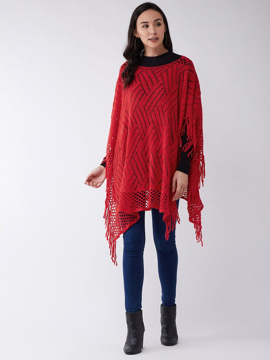 Red Net Poncho