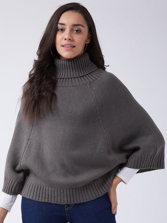 Grey Sweater Poncho
