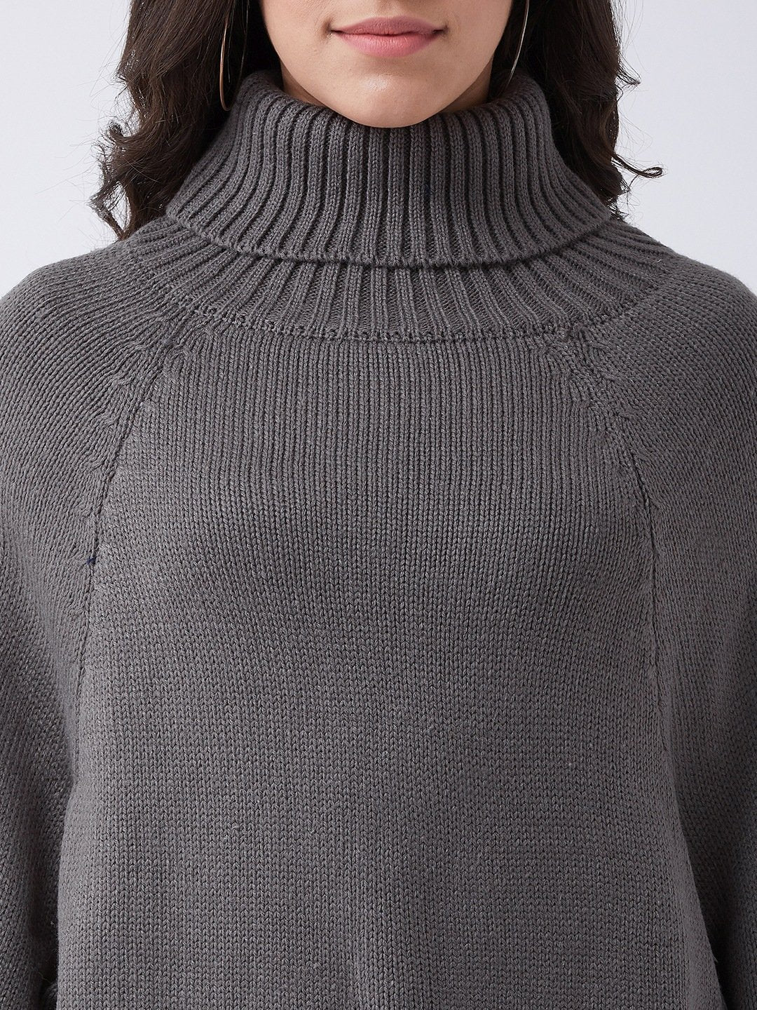 Grey Sweater Poncho