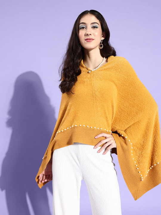 Mustard Pearl Work Poncho
