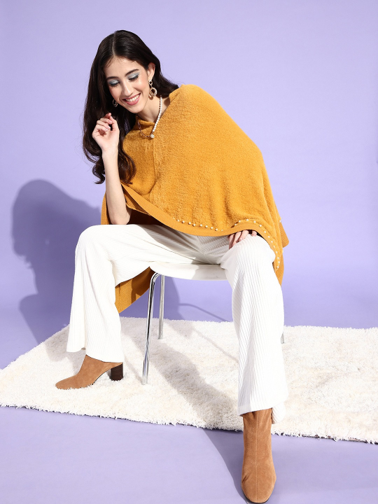 Mustard Pearl Work Poncho