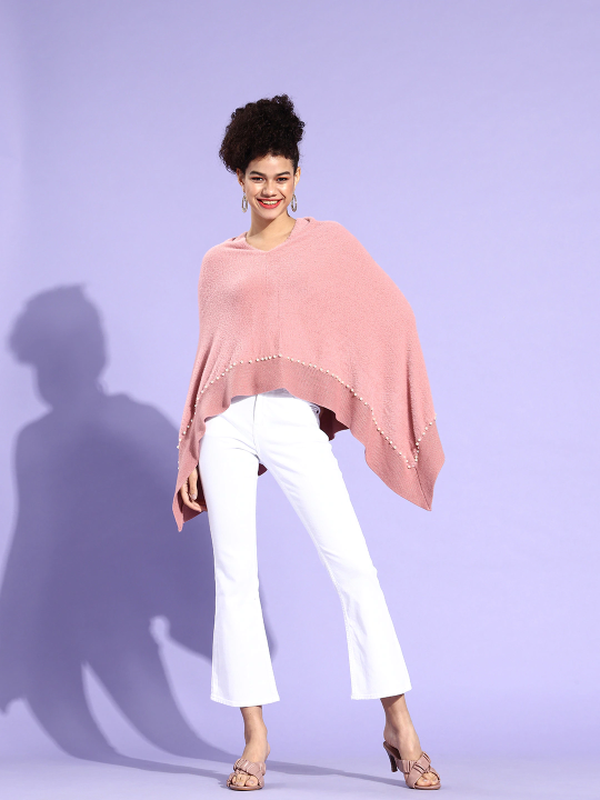 Peach Pearl Work Poncho