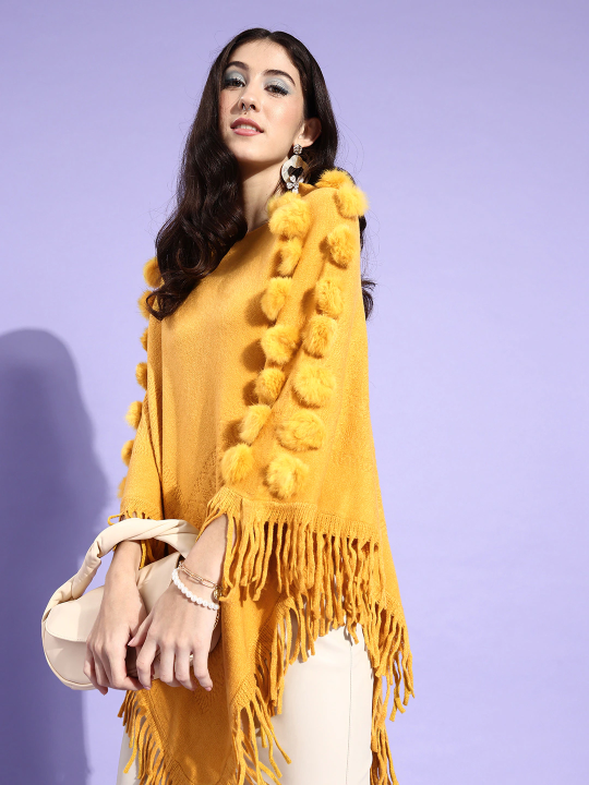 Mustard Tessel Poncho