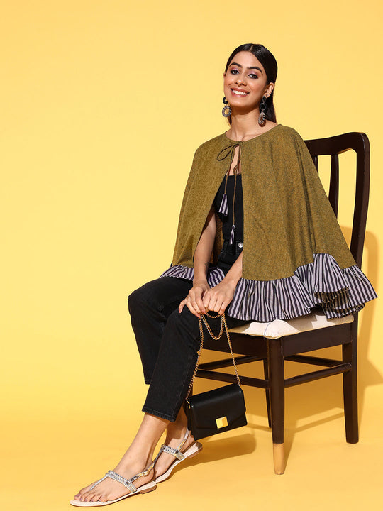 Brownish Mustard Poncho