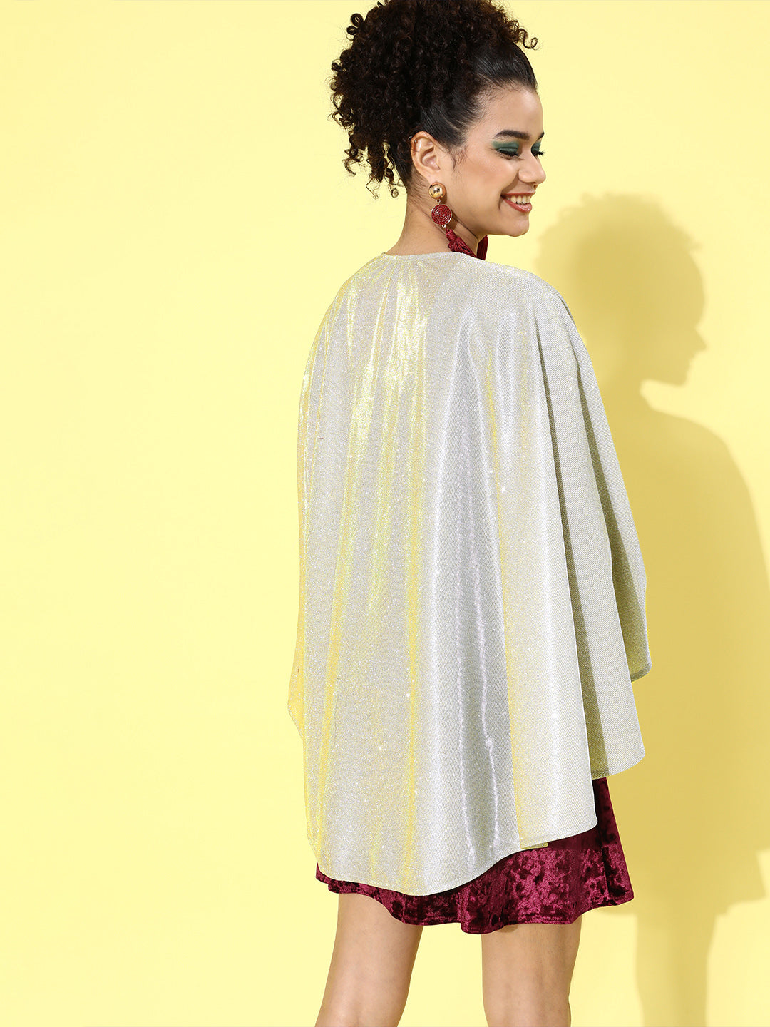 Shimmer Cape Asymetric - Silver