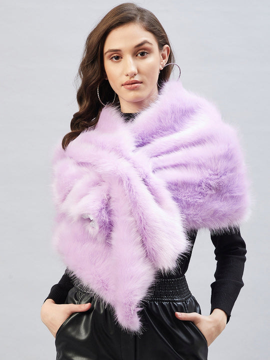 Mauve Fur Cape