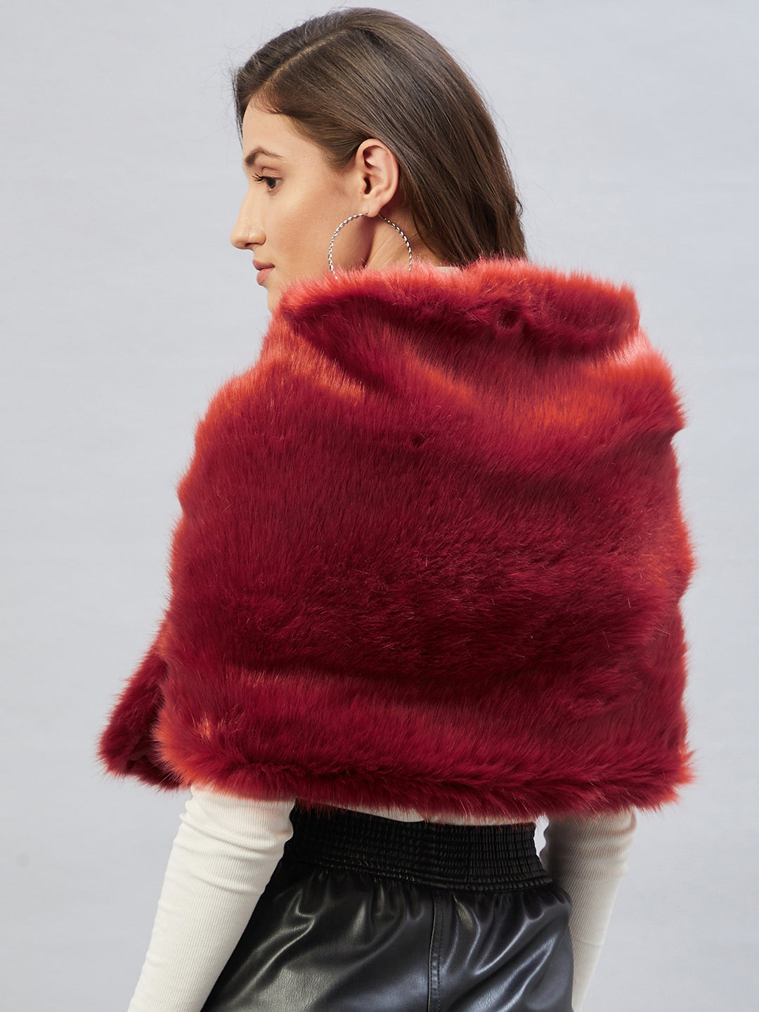 Rust Fur Cape
