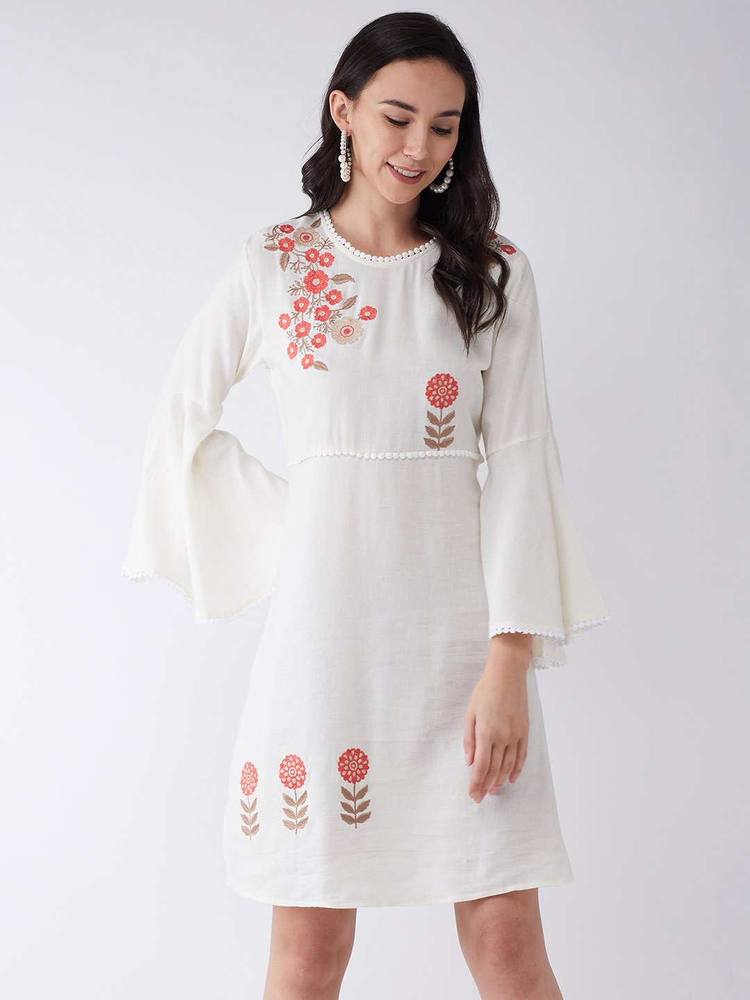 Sunflower Embroidered Dress - InWeave Sunflower Embroidered Dress - InWeave