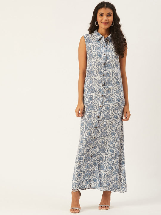 Classy In Blue Print