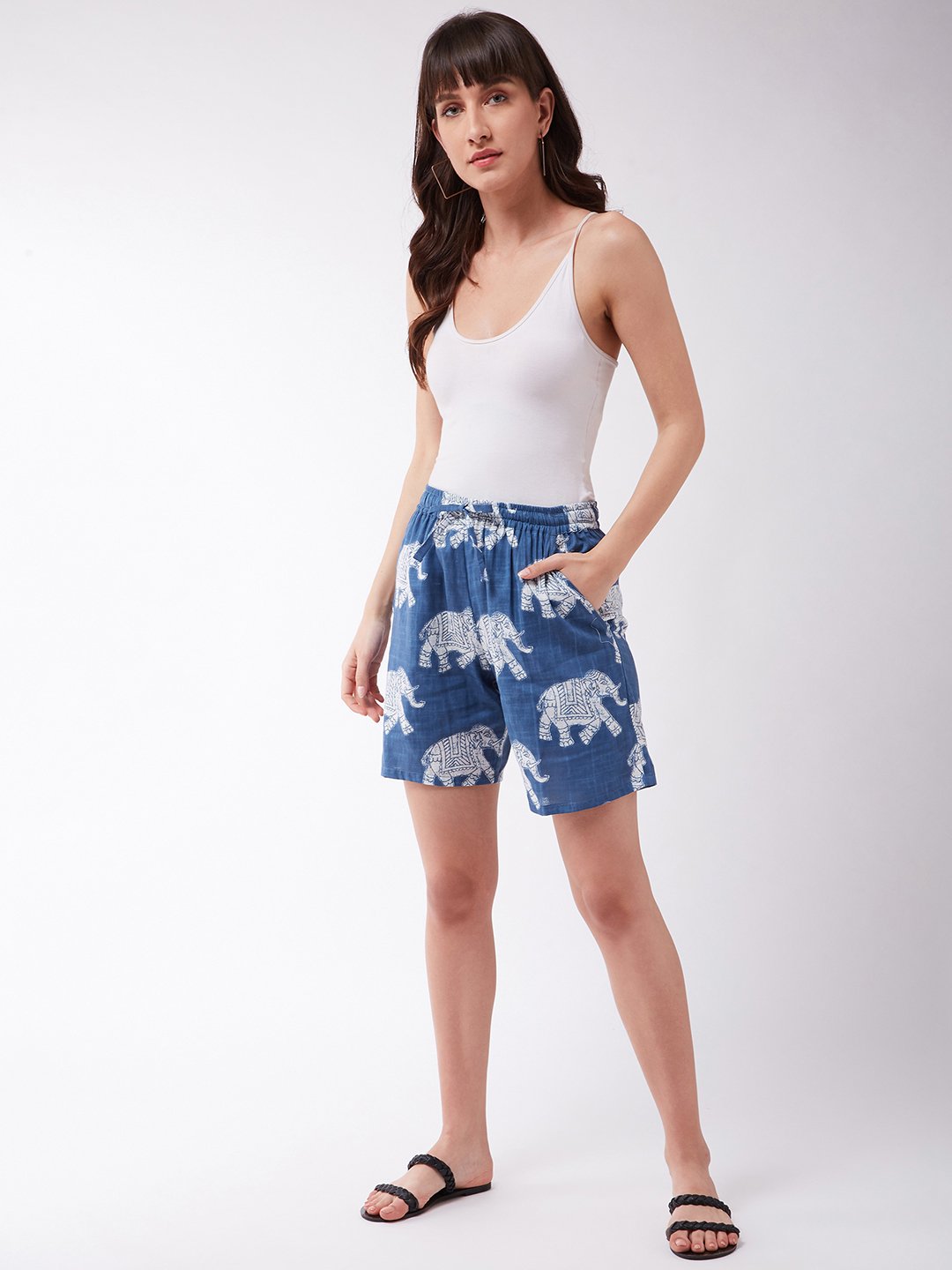 Light Blue Elephant Shorts