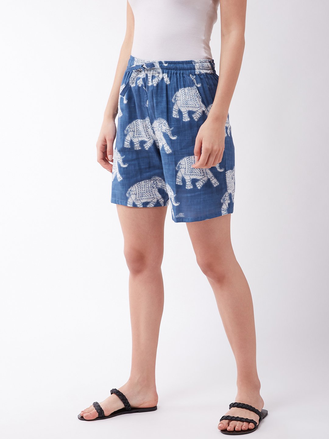 Light Blue Elephant Shorts