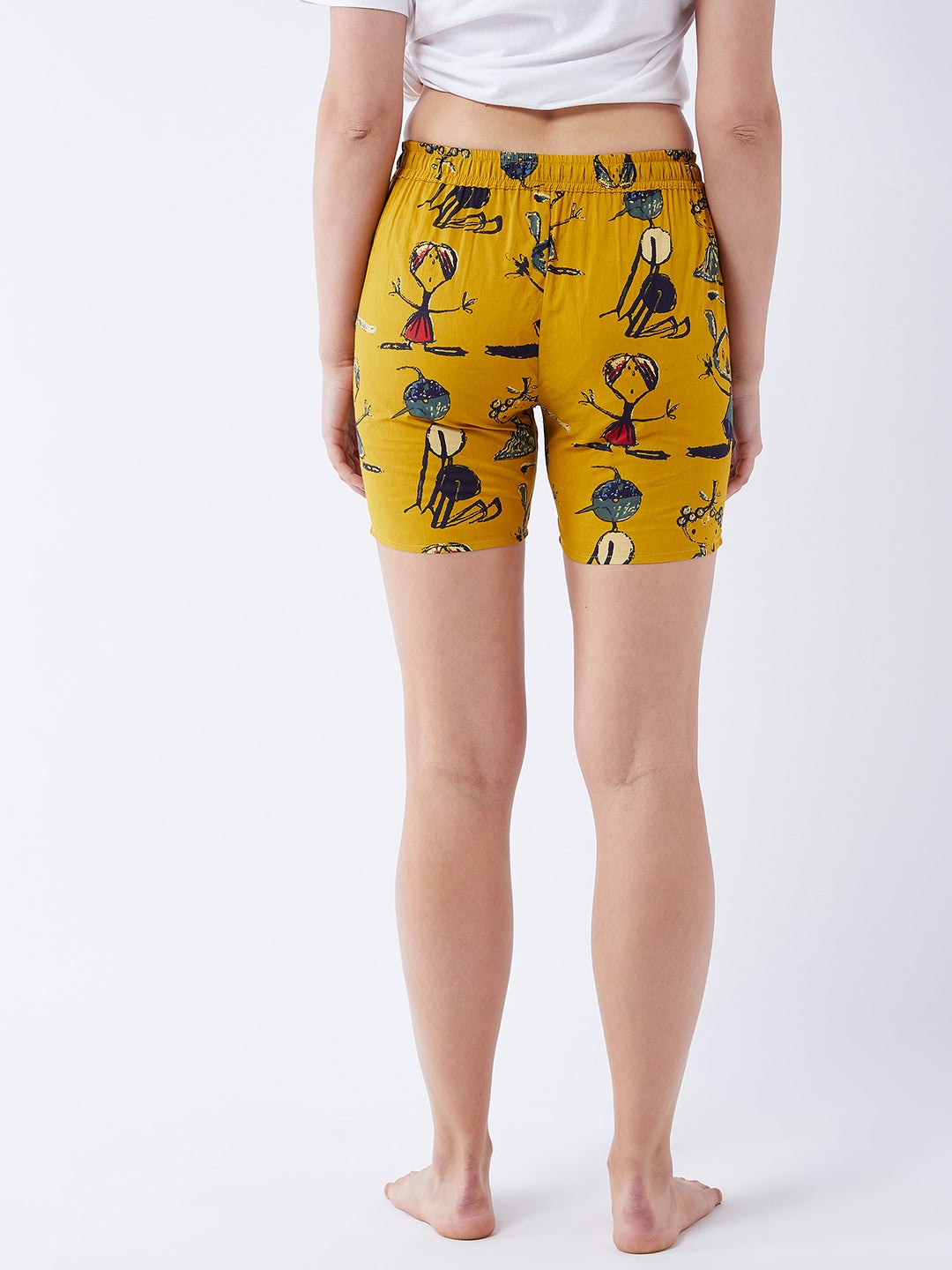 Mustard Quirky Shorts